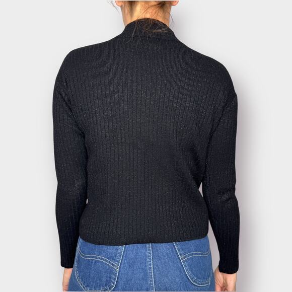 Vintage 90s Rena Rowen Black Mockneck Sweater - Picture 5 of 5